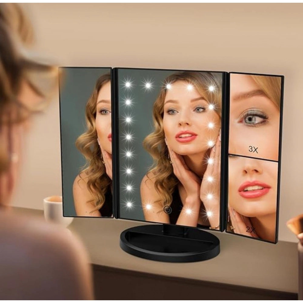 Rechargeable Makeup Vanity Mirror (Silver)