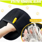 Pack of 2 Cat Dog Hair Remover Gloves (Black)