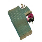 Women's Silk Embellished Saree With Unstitched Blouse 5.5Mtr (Green)