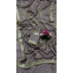 Women's Silk Embellished Saree With Unstitched Blouse 5.5Mtr (Lavender)