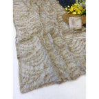 Women's Satin Embellished Saree With Unstitched Blouse 5.5Mtr (Cream)