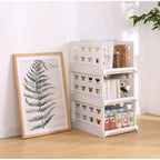 Pack of 1 Plastic Foldable Stackable Storage Organizer (White)