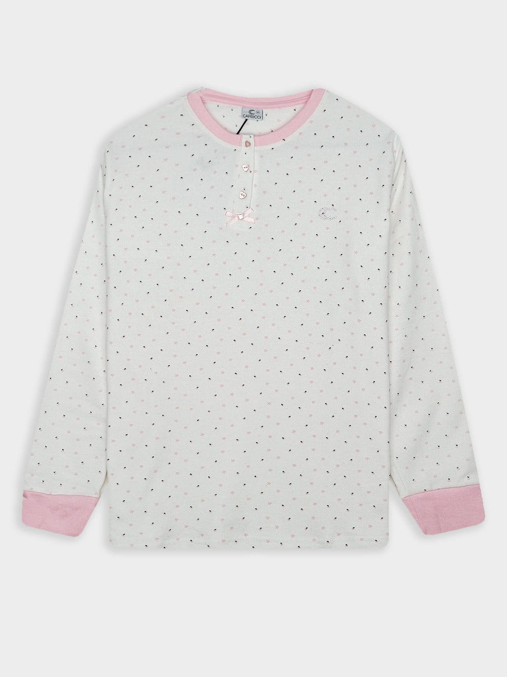 Ladies Printed Interlock Winter Pyjama Set Box Pack