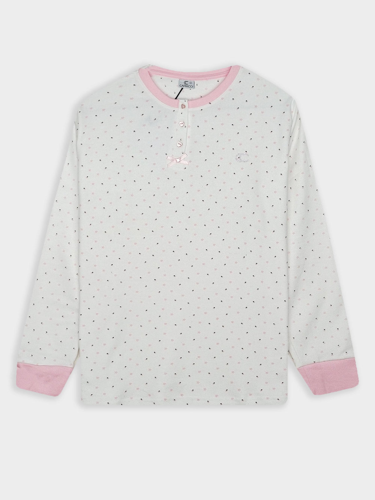 Ladies Printed Interlock Winter Pyjama Set Box Pack
