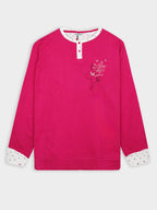 Ladies Printed Interlock Winter Pyjama Set Box Pack