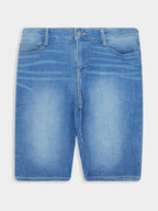 Ladies Denim Bermuda Short Light Blue