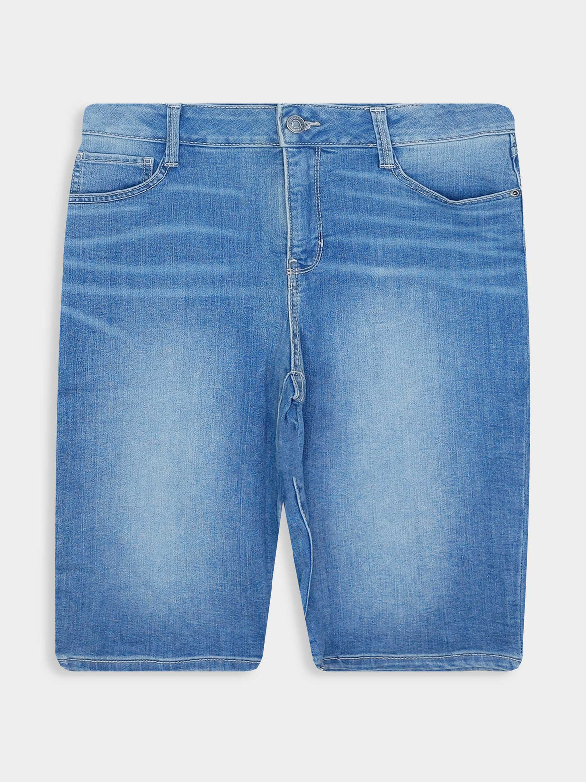 Ladies Denim Bermuda Short Light Blue