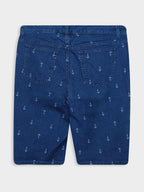 Ladies Oversize Printed Denim Shorts