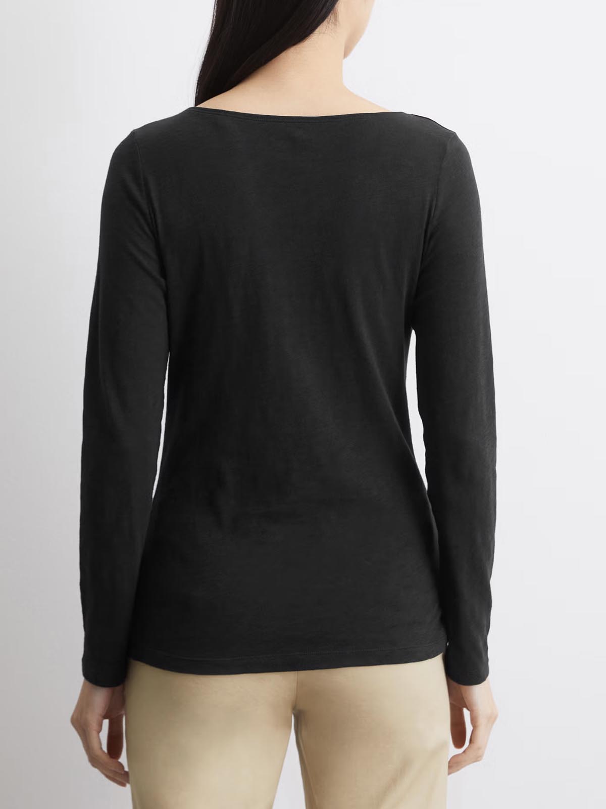 Ladies Slub Knit Long Sleeve T-Shirt
