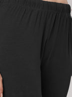 Ladies Slim Fit Ankle Legging Black