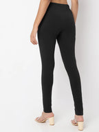 Ladies Slim Fit Ankle Legging Black