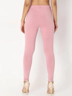 Ladies Slim Fit Ankle Legging Pink
