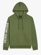 Ladies Fleece Pullover Olive Sweatshirt