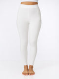 Ladies Ankle Fit White Leggings