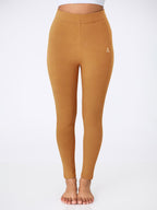 Ladies Ankle Fit Brown Leggings