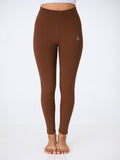 Ladies Ankle Fit Brown Leggings