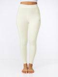 Ladies Ankle Fit Off White Leggings
