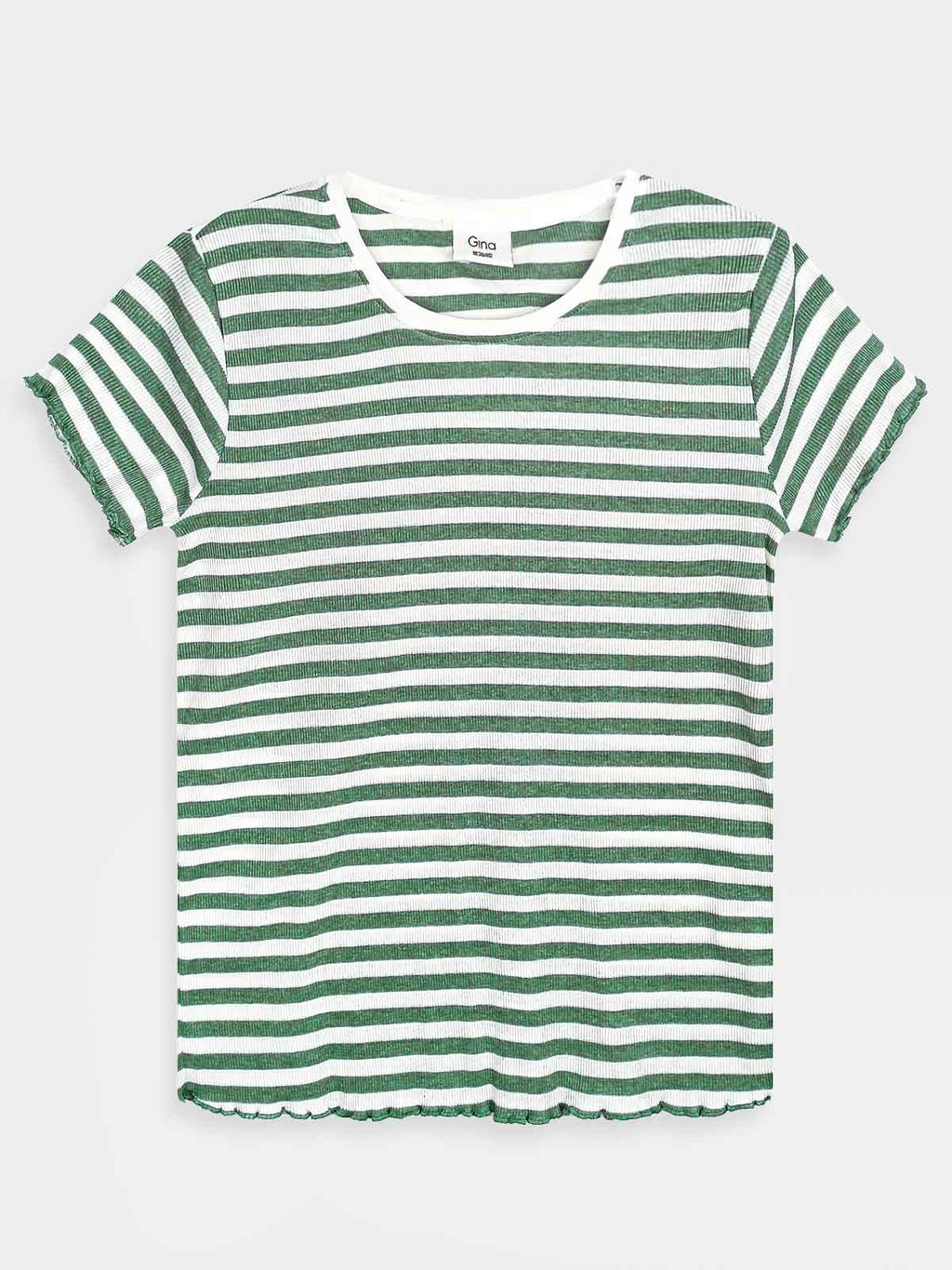 Ladies Green Striped Top
