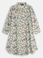 Ladies Slim Fit Green Leaf AOP Top