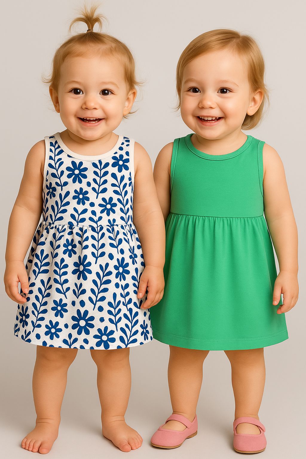2 Baby Girls Frock Combo