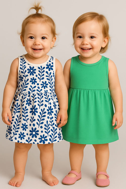 2 Baby Girls Frock Combo