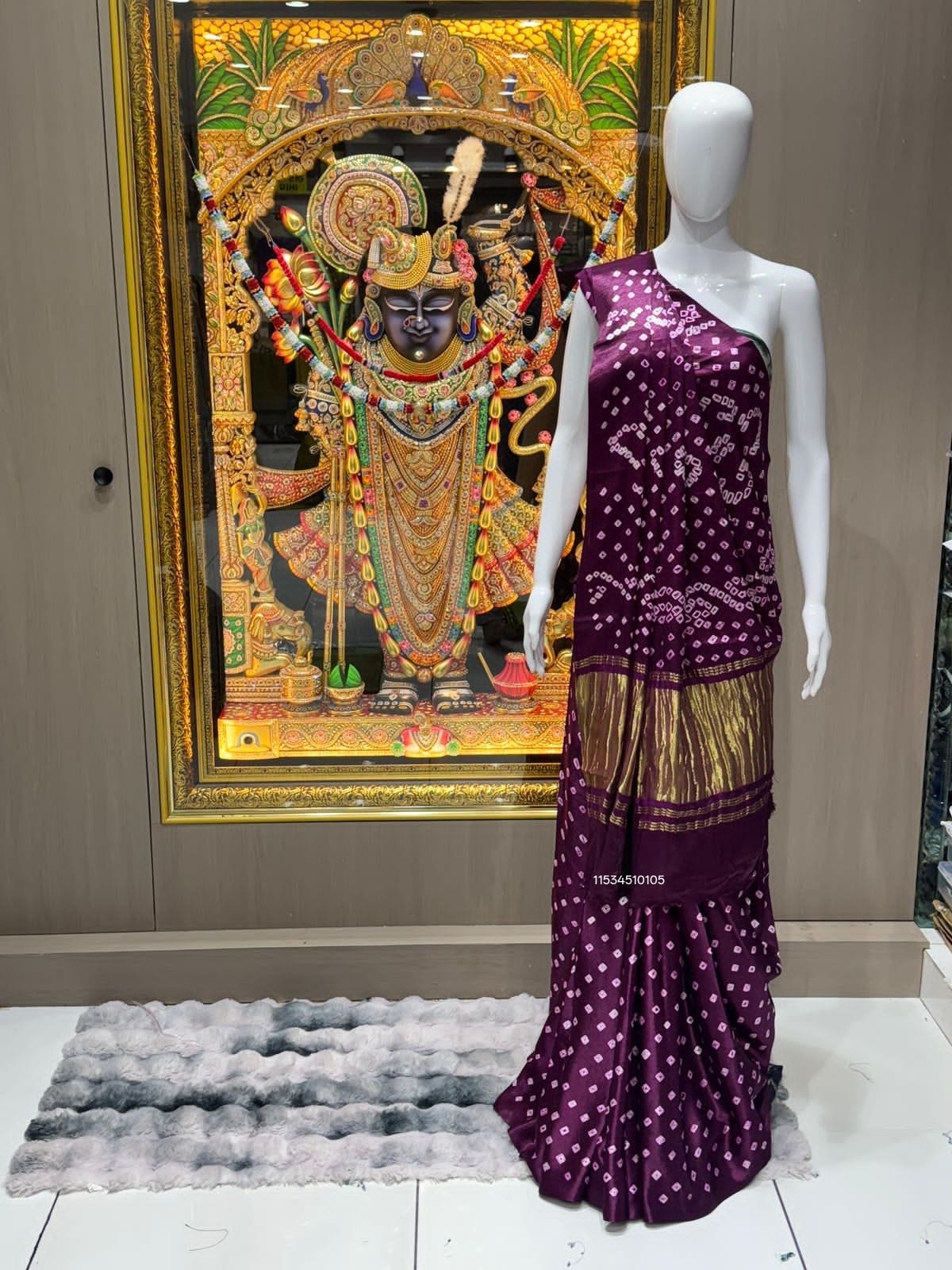 Pure Modal Gaji Silk Bandhani Saree – Ek Dani Handcrafted Collection