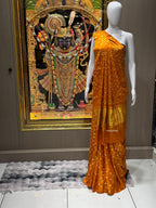 Pure Modal Gaji Silk Bandhani Saree – Ek Dani Handcrafted Collection
