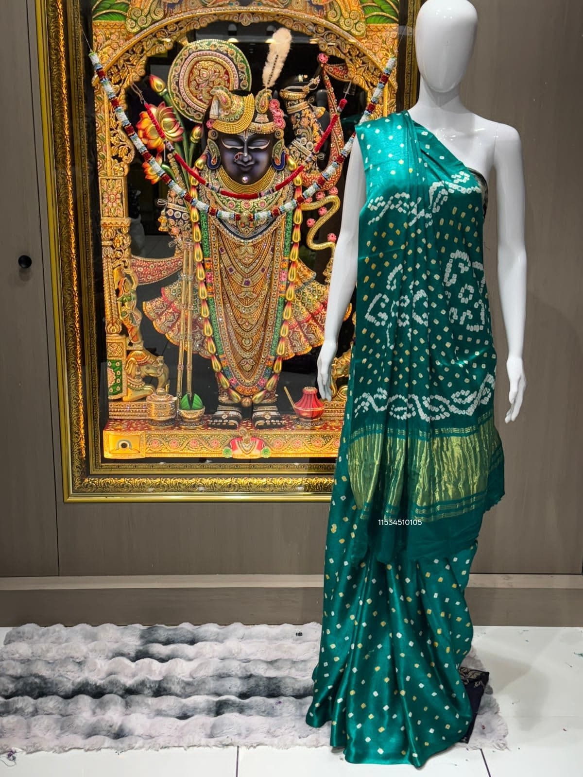 Pure Modal Gaji Silk Bandhani Saree – Ek Dani Handcrafted Collection