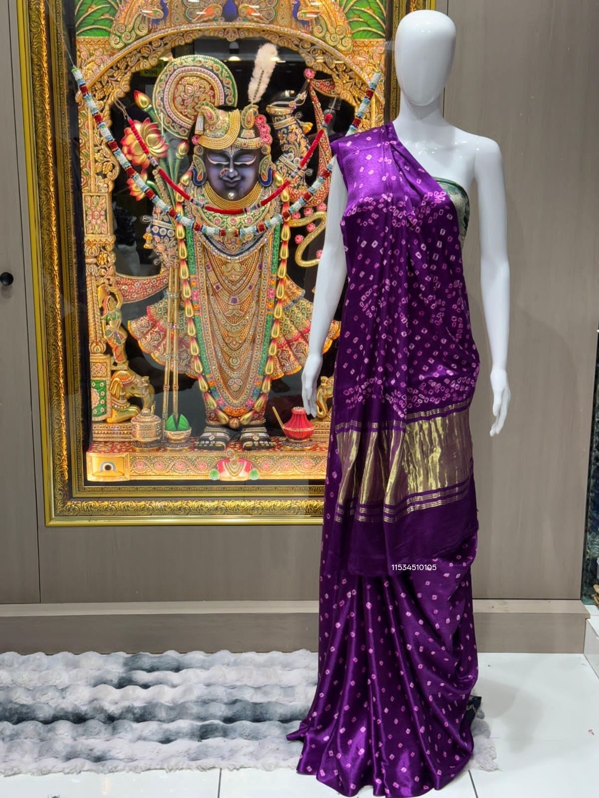 Pure Modal Gaji Silk Bandhani Saree – Ek Dani Handcrafted Collection