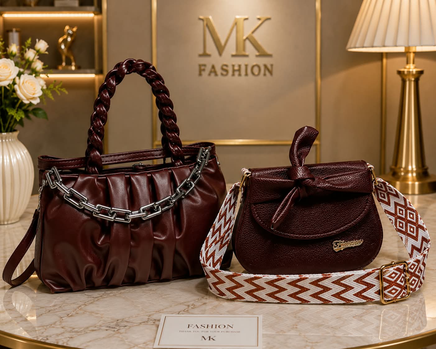 2 PCS Combo Set | Lady Crossbody Handy + Sling Bag | 8x6 Inch