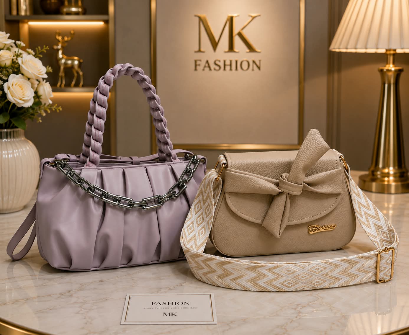 2 PCS Combo Set | Lady Crossbody Handy + Sling Bag | 8x6 Inch