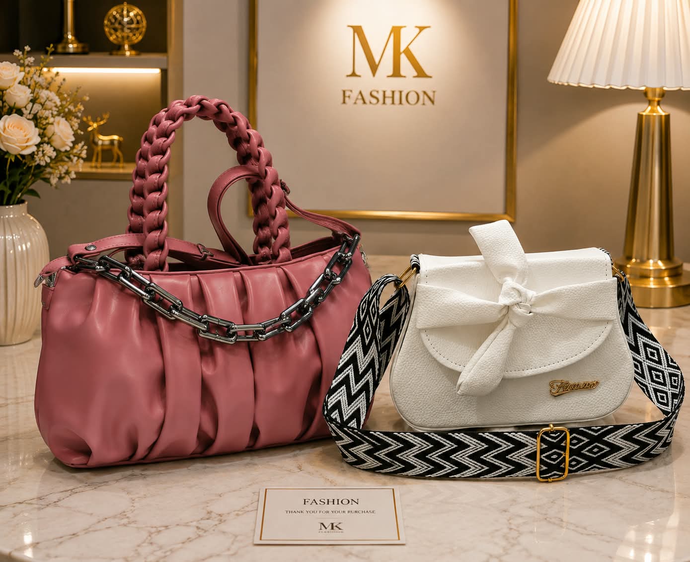2 PCS Combo Set | Lady Crossbody Handy + Sling Bag | 8x6 Inch