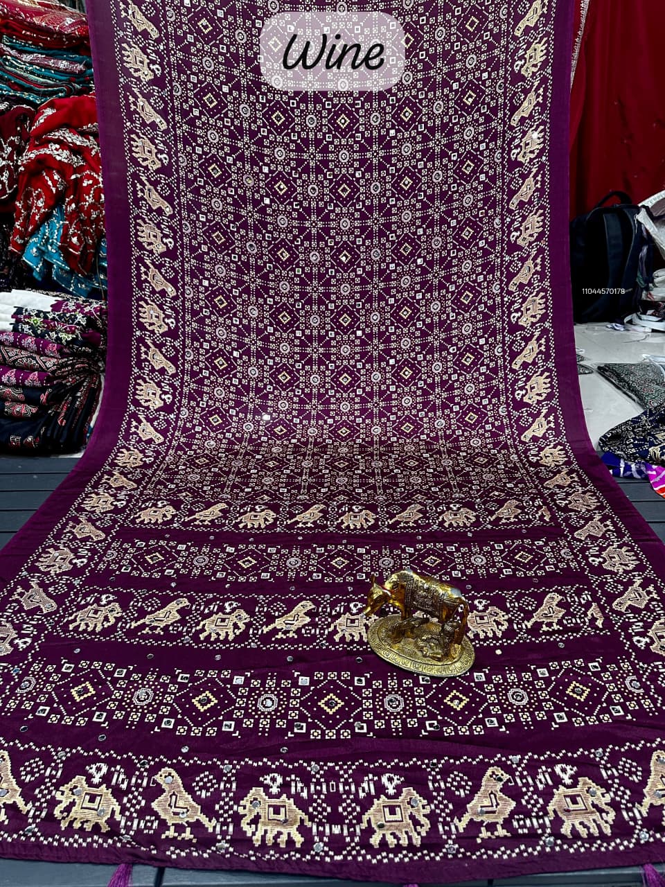 Hand Crafted Foilgota Pallu Tissue Dola Saree with Heavy Mono Blouse