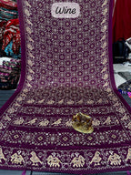 Hand Crafted Foilgota Pallu Tissue Dola Saree with Heavy Mono Blouse