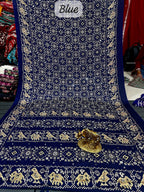 Hand Crafted Foilgota Pallu Tissue Dola Saree with Heavy Mono Blouse