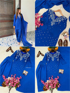 Premium French Crepe Embroidery Kurti Set