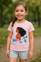 Girls Printed Shorty Set Pink