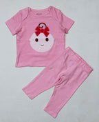 Baby Girls Pyjama Set With Applique