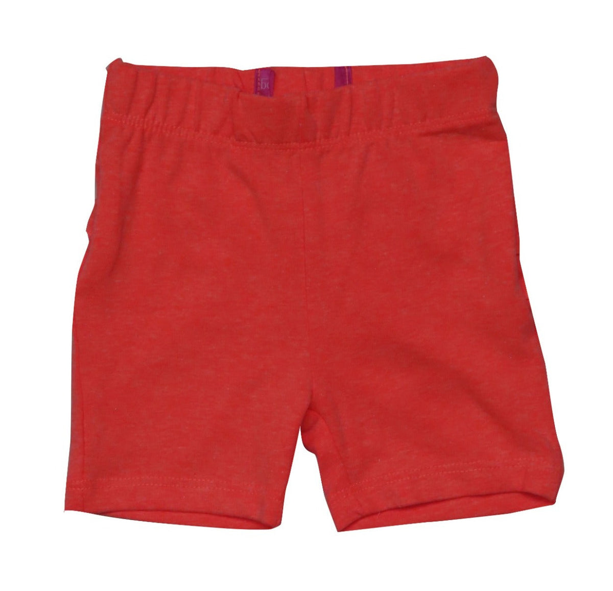 Baby Girls Knit Shorts With Frill Trims Orange