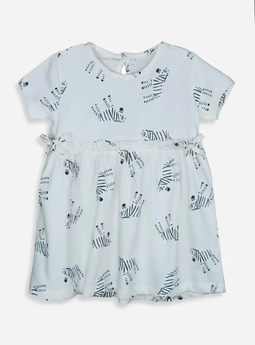 Zebra Printed Baby Girls  Dress