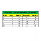 Women's Polyester Lycra Printed Sleeveless Active Wear (Multicolor)