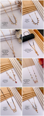 Diamond Golden Mangalsutra - 21 Variants