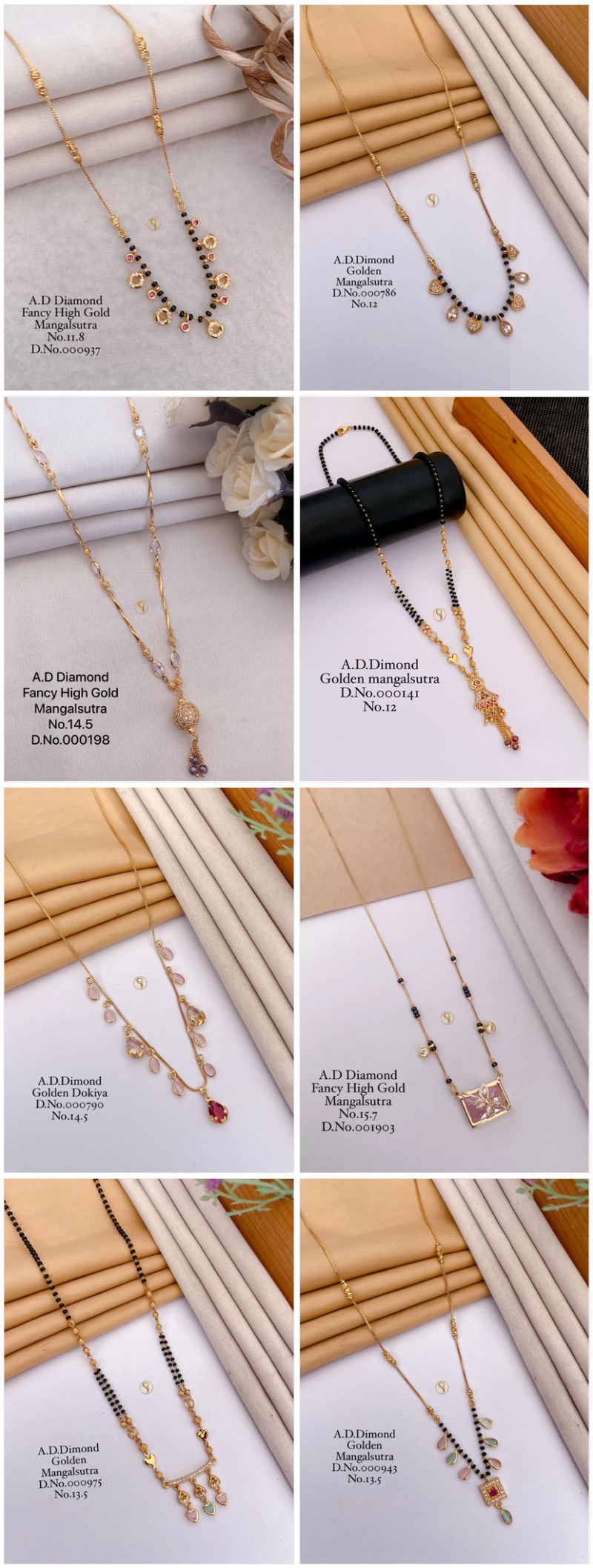Diamond Golden Mangalsutra - 21 Variants