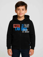 Boys Full Zipper Fleece Sweatshirt With Hood