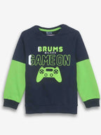 Boys Black Outer Wear Sets Sweatshirt And Jogger