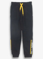 Boys Black Outer Wear Sets Sweatshirt And Jogger