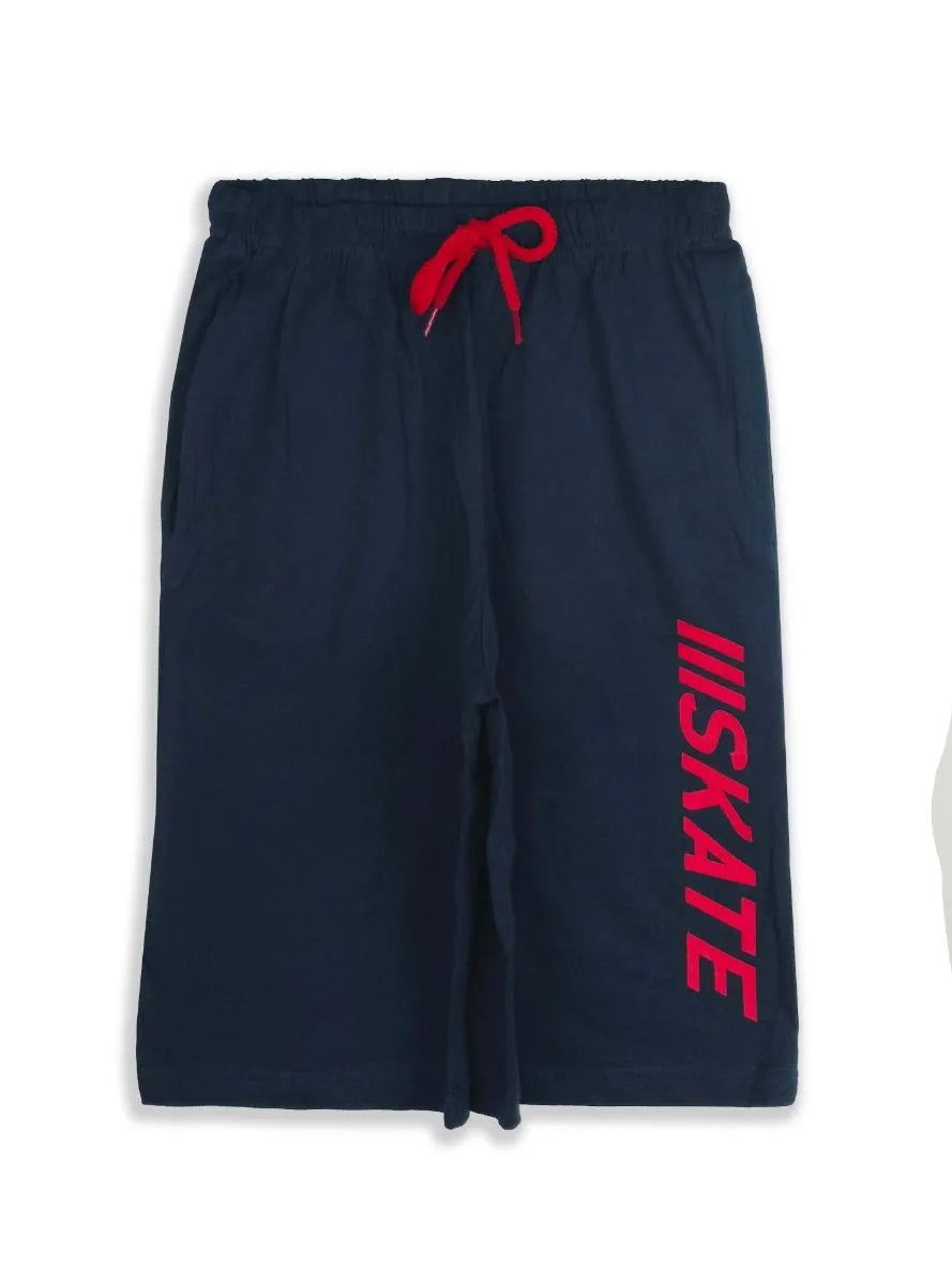 Boys Printed Shorty Set | Red