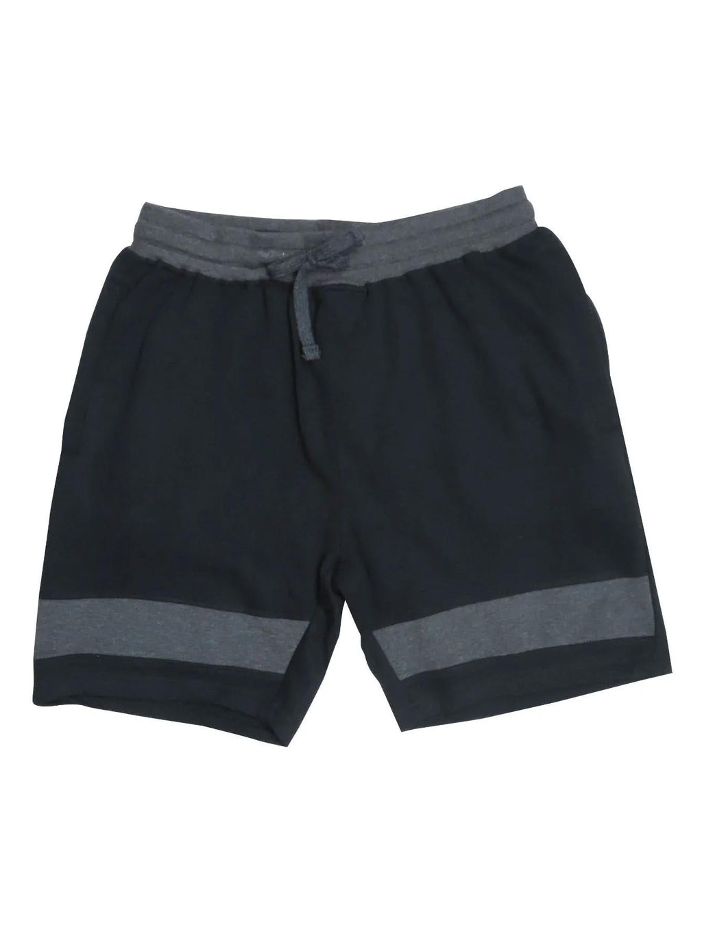 Mens French Terry Knit Shorts Black / Grey Melange