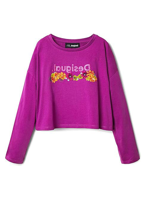 Girls Long Sleeve Crop Tee