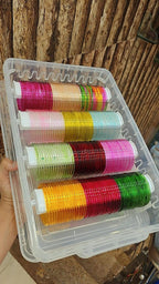 Jelly Simple Glass Bangles Set